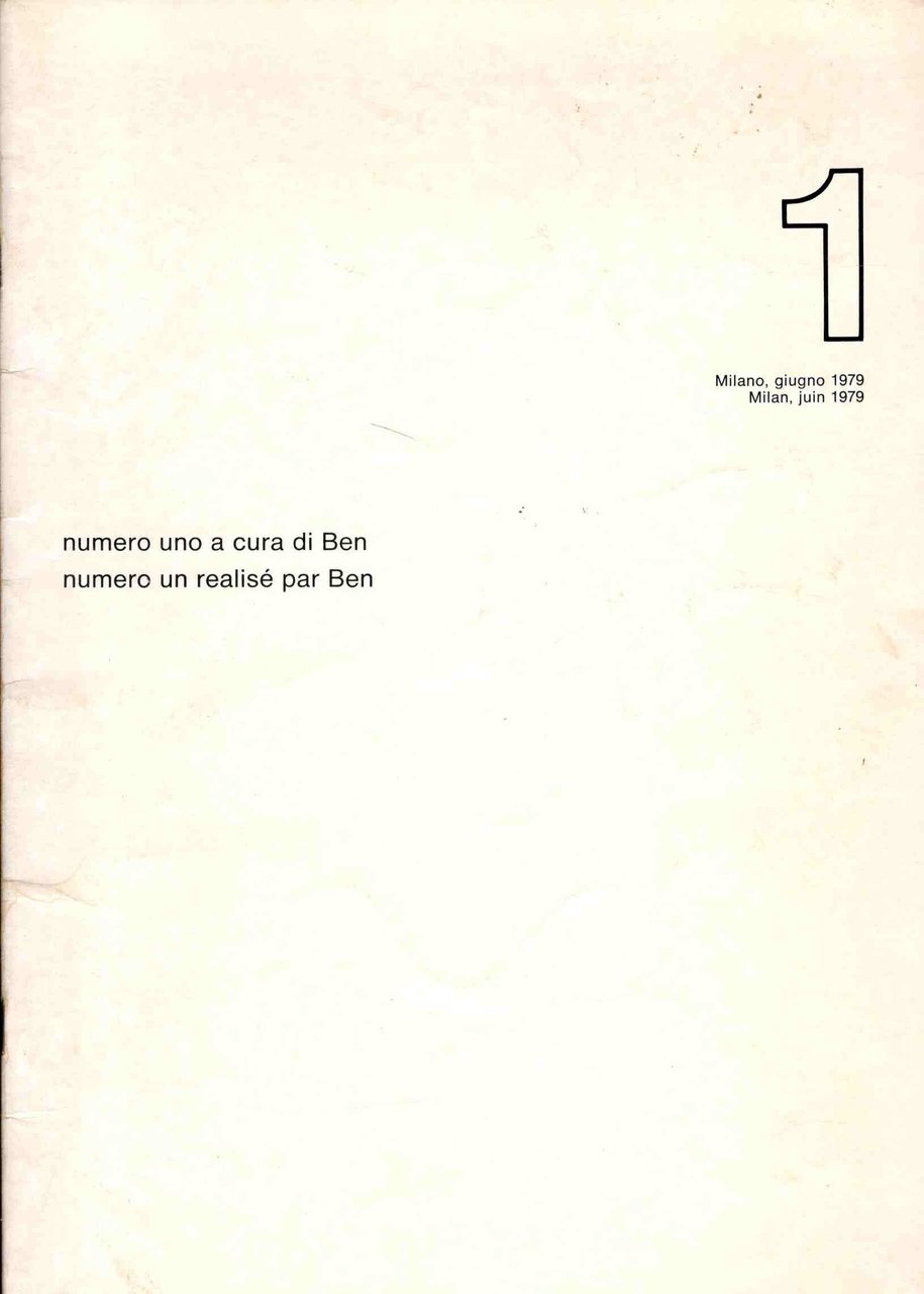 Numero uno a cura di Ben. Numero un realisé par … | Immagine principale