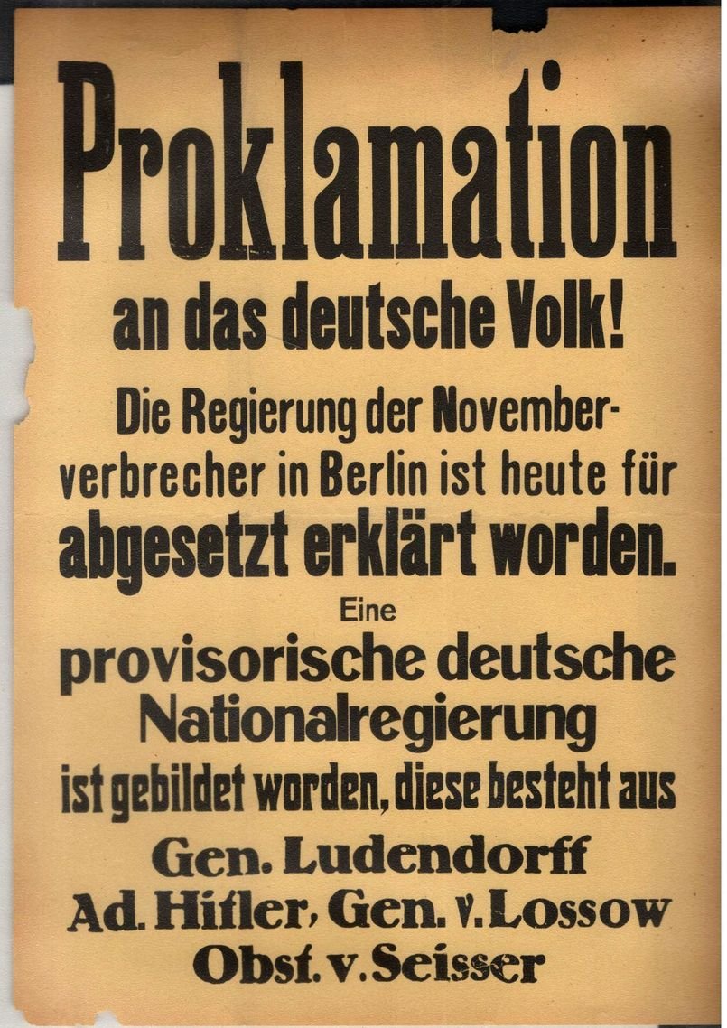 Proklamation an das deutsche Volk!: die Regierung der Novemberverbrecher in …