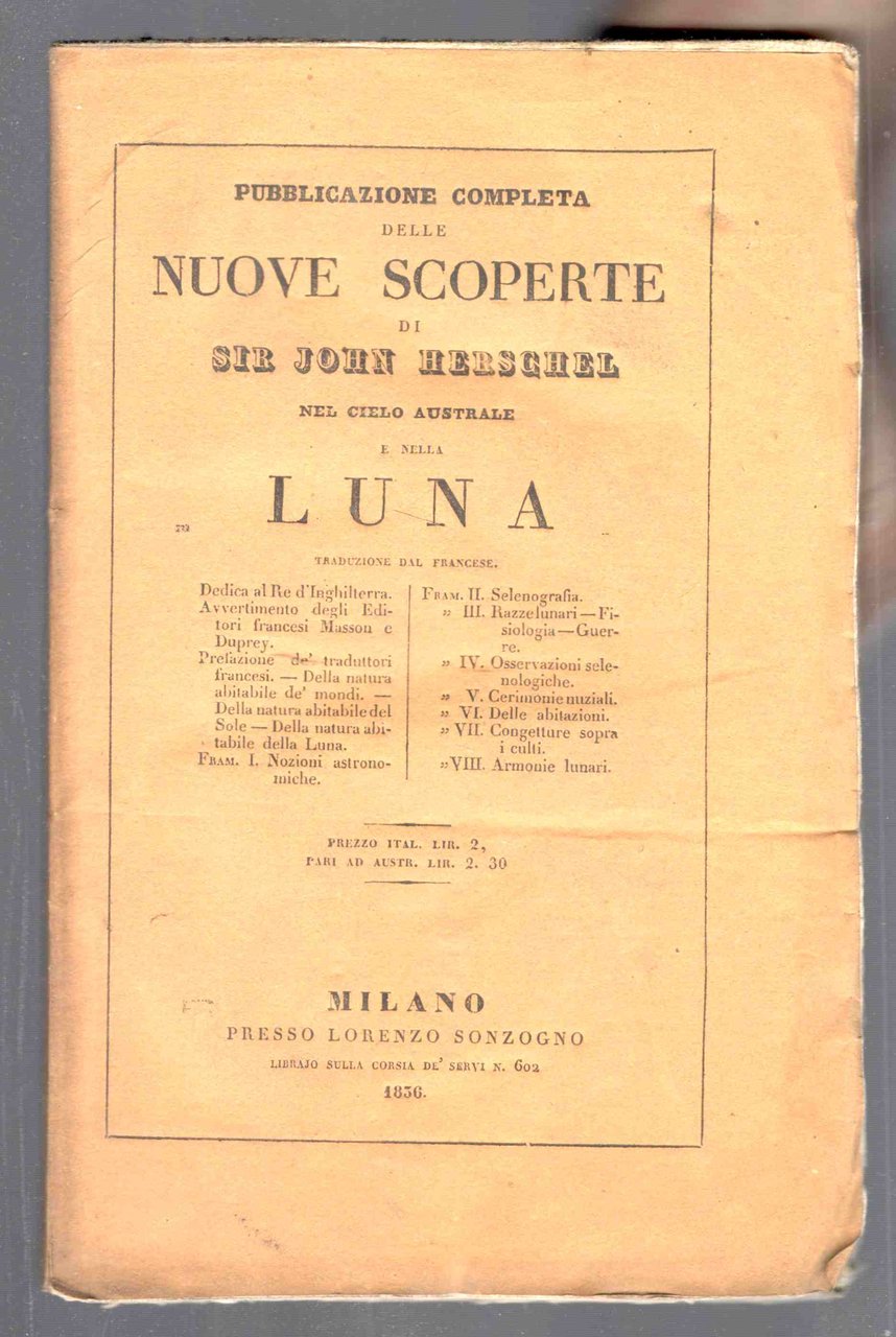 Pubblicazione completa delle nuove scoperte di Sir John Herschel nel … | Immagine principale