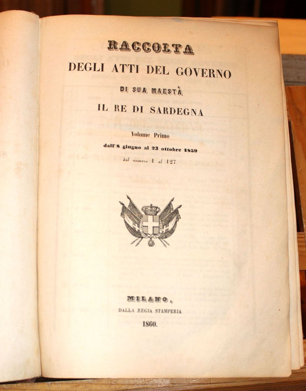Raccolta degli Atti del governo di Sua Maestà il Re …
