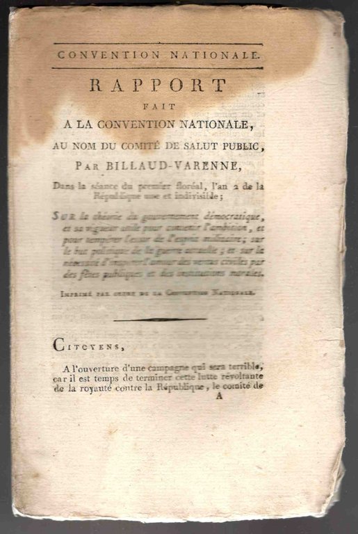 Rapport fait à la Convention Nationale, au nom du Comité …