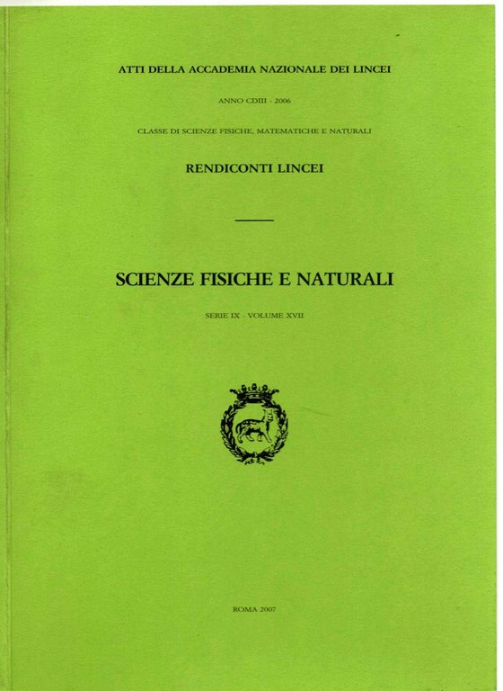 Rendiconti dell'Accademia Nazionale dei Lincei. Scienze fisiche e naturali. Serie …