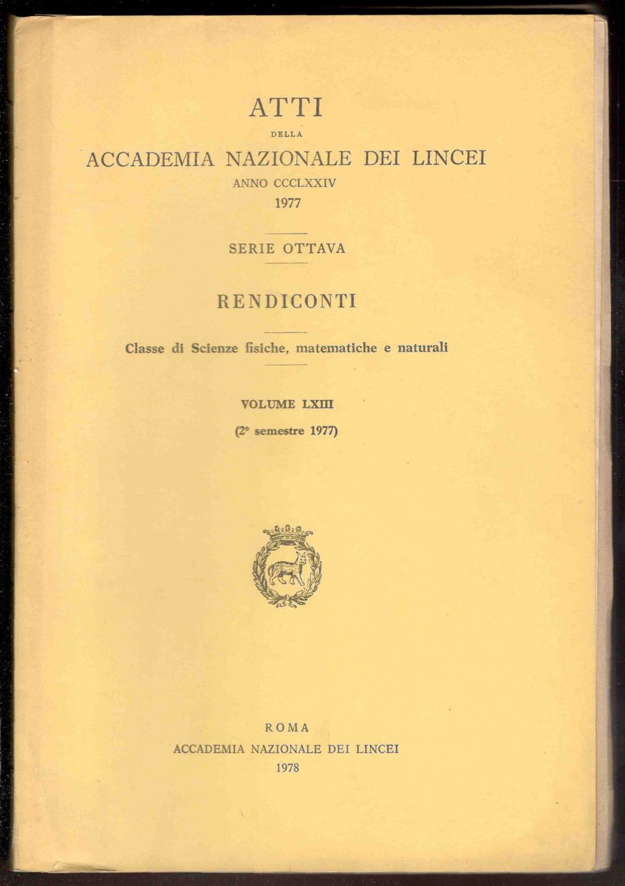 Rendiconti dell'Accademia Nazionale dei Lincei. Scienze fisiche e naturali. Serie …