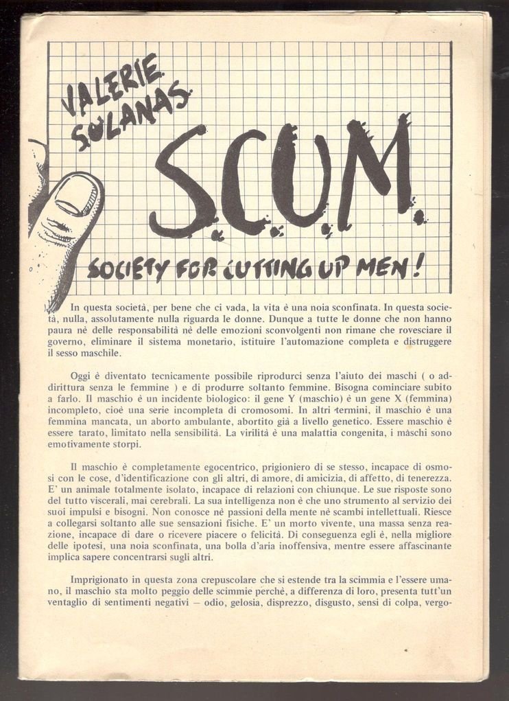 S.C.U.M. Society for Cutting Up Men