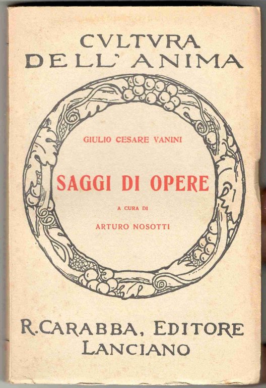 Saggi di opere. A cura di Arturo Nosotti