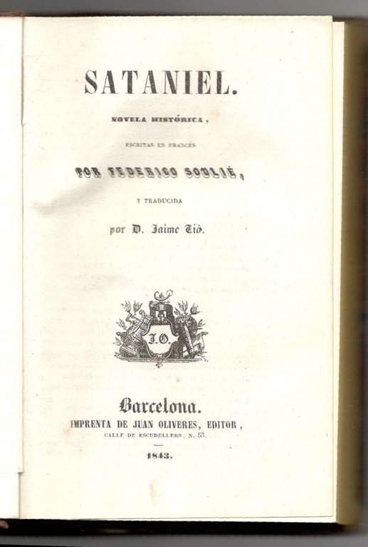Sataniel. Novela histórica. Traducida por D. Jaime Tiú