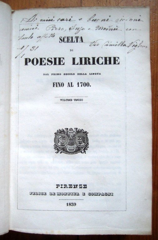 Scelta di poesie liriche dal primo secolo della lingua fino …
