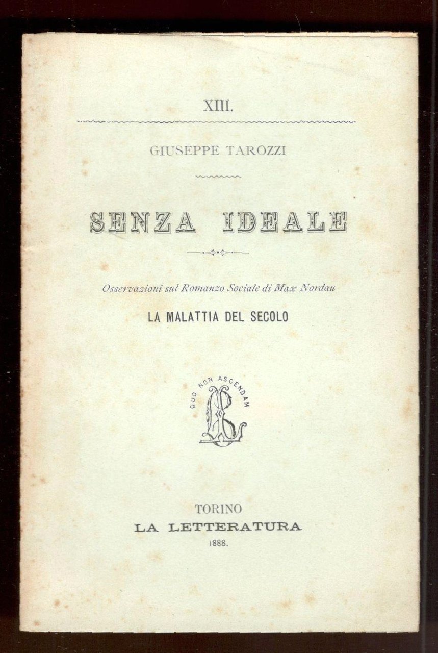Senza ideale. Osservazioni sul romanzo sociale di Max Nordau La …
