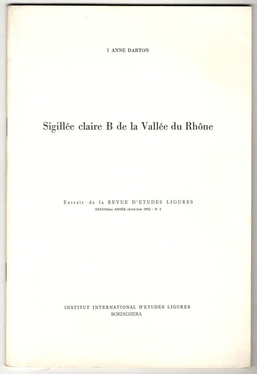 Sigillée claire B de la Vallée du Rhône