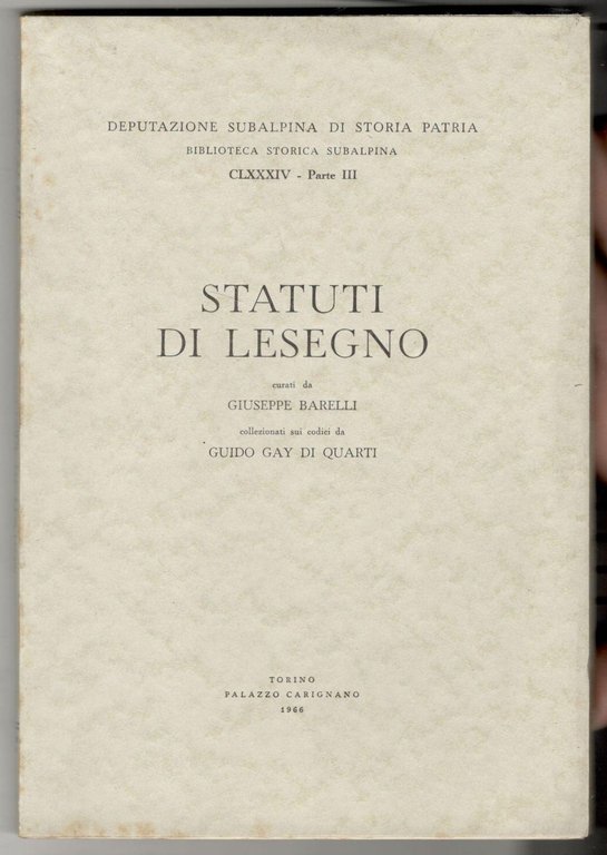 Statuti di Lesegno
