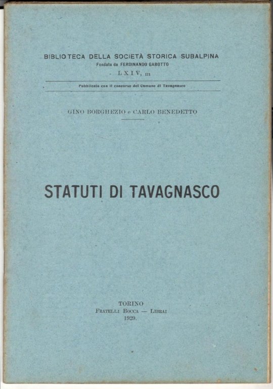 Statuti di Tavagnasco