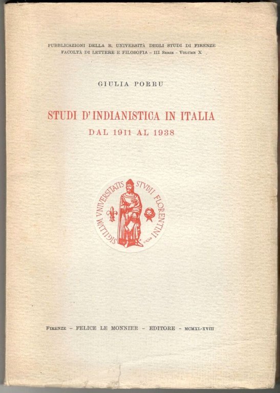 Studi d'indianistica in Italia dal 1911 al 1938