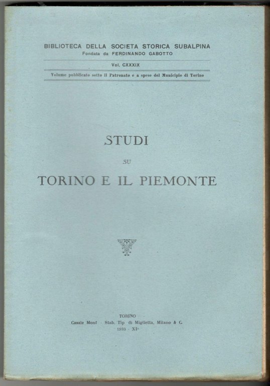 Studi su Torino e il Piemonte