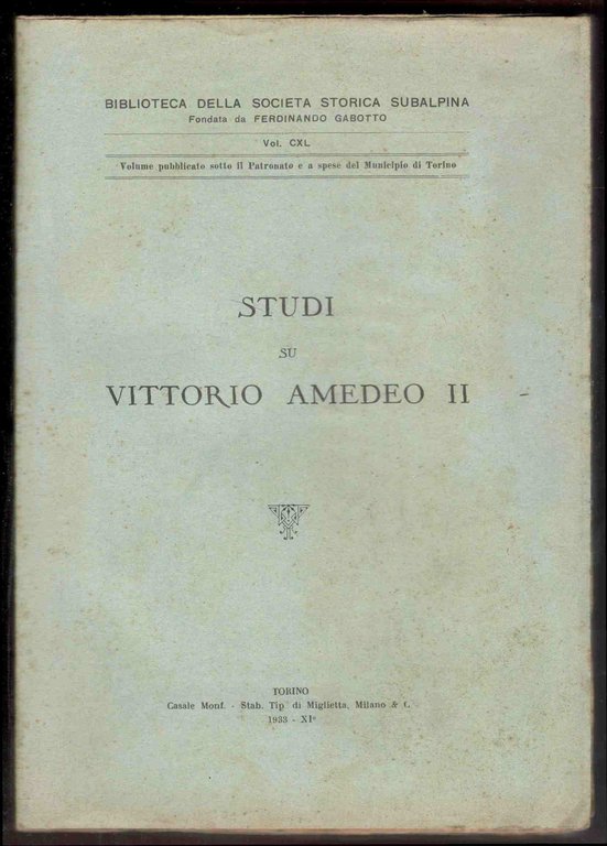 Studi su Vittorio Amedeo II