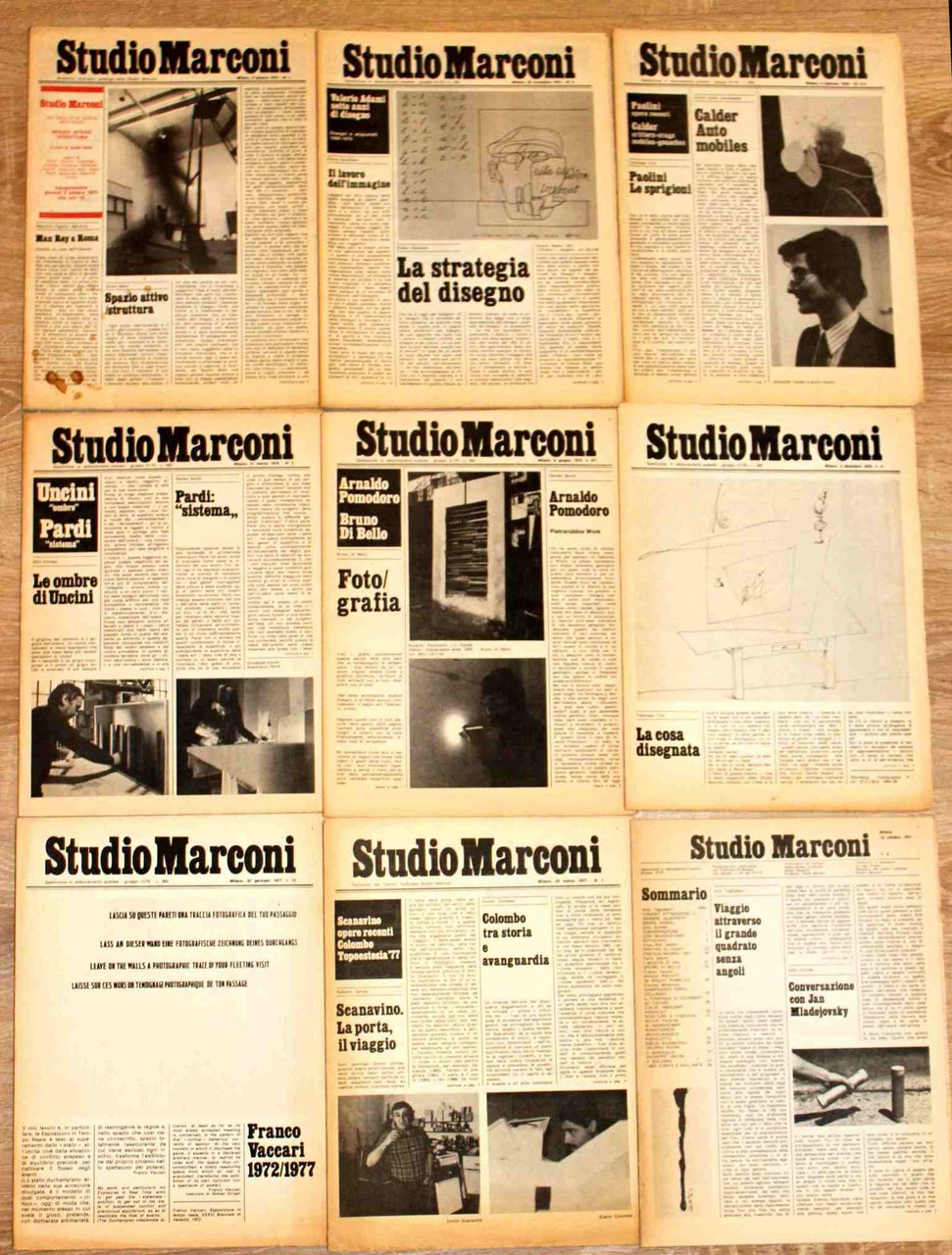 Studio Marconi. Bollettino, notiziario, catalogo dello Studio Marconi. N° 1, …