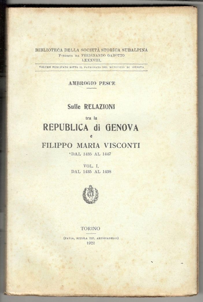 Sulle relazioni tra la Repubblica di Genova e Filippo Maria …