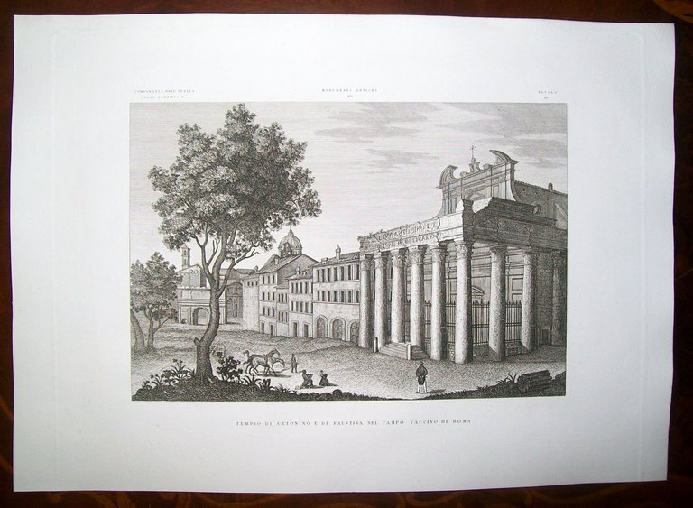 TEMPIO DI ANTONINO E FAUSTINA NEL CAMPO VACCINO DI ROMA