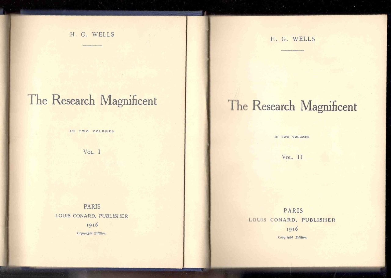 The Research Magnificent. In two volumes