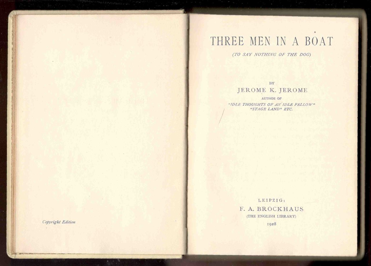 Three Men in a Boat (to Say Nothing of the …