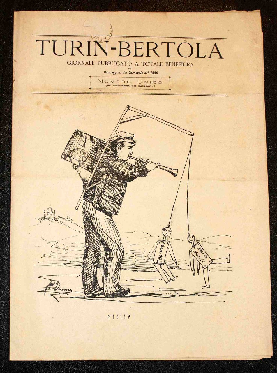 Turin-Bertola. Giornale pubblicato a totale beneficio dei danneggiati del Carnovale … | Immagine principale