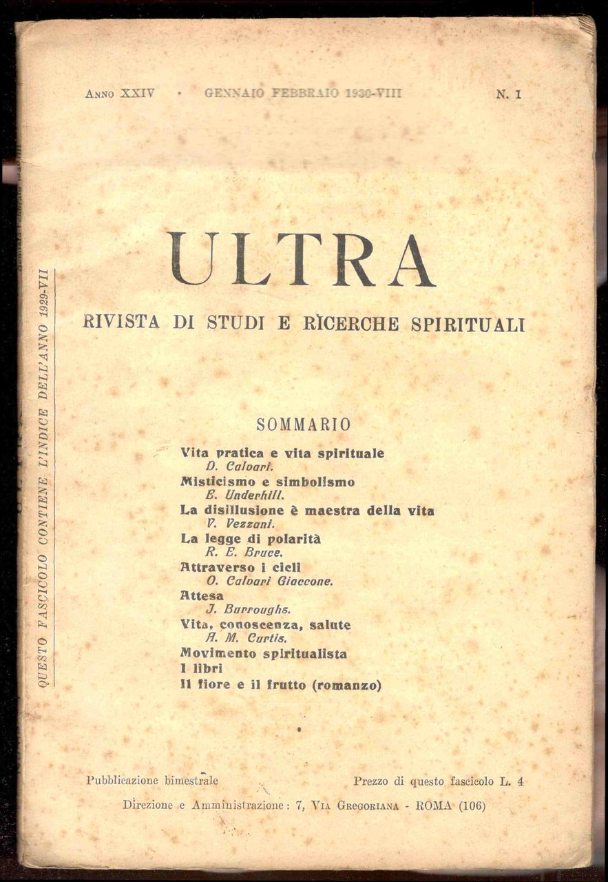 ULTRA. Rivista di studi e di ricerche spirituali. Anno XXIV, …