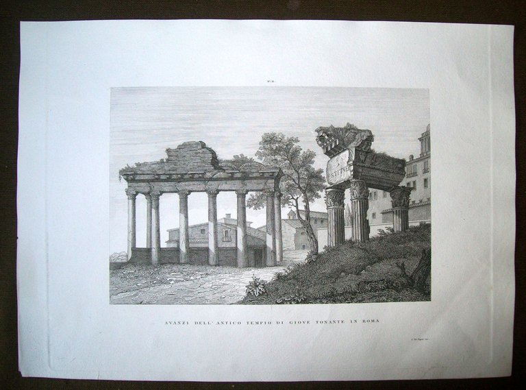 VEDUTA DEL TEMPIO DI GIOVE TONANTE IN ROMA.
