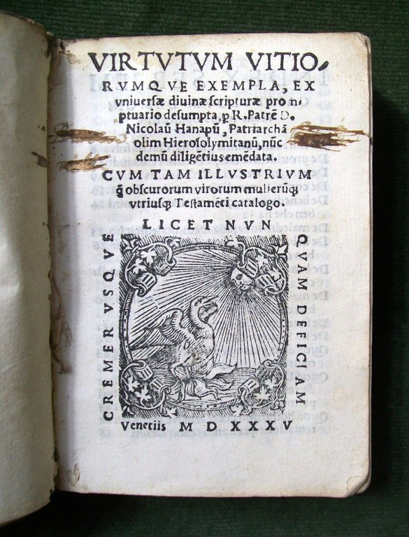 Virtutum vitiorumque exempla, ex vniuersae diuinae scripturae promptuario desumpta, per …