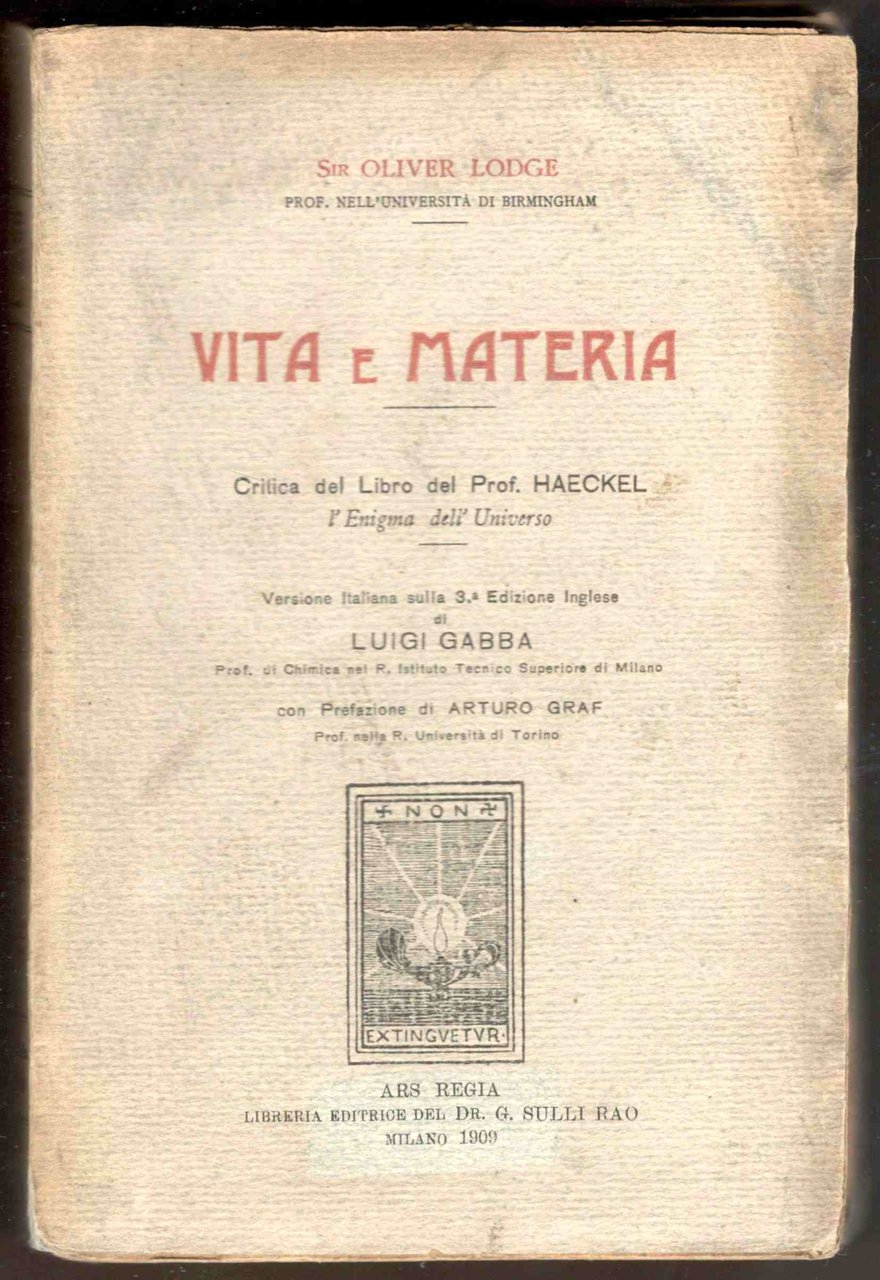 Vita e materia. Critica del Libro del prof. Heckel su …