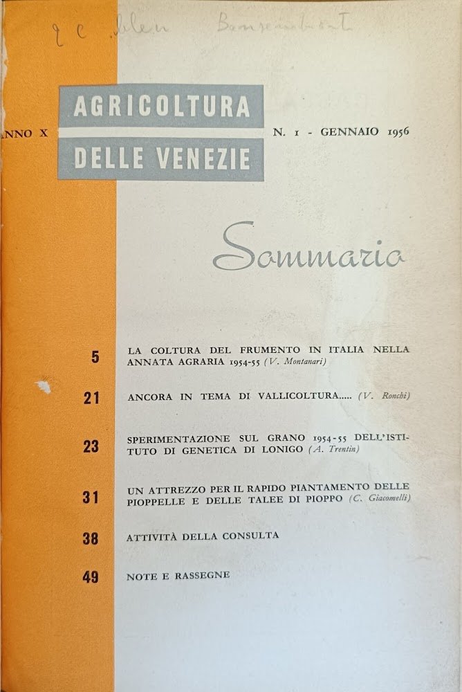 AGRICOLTURA DELLE VENEZIE. ANNO X