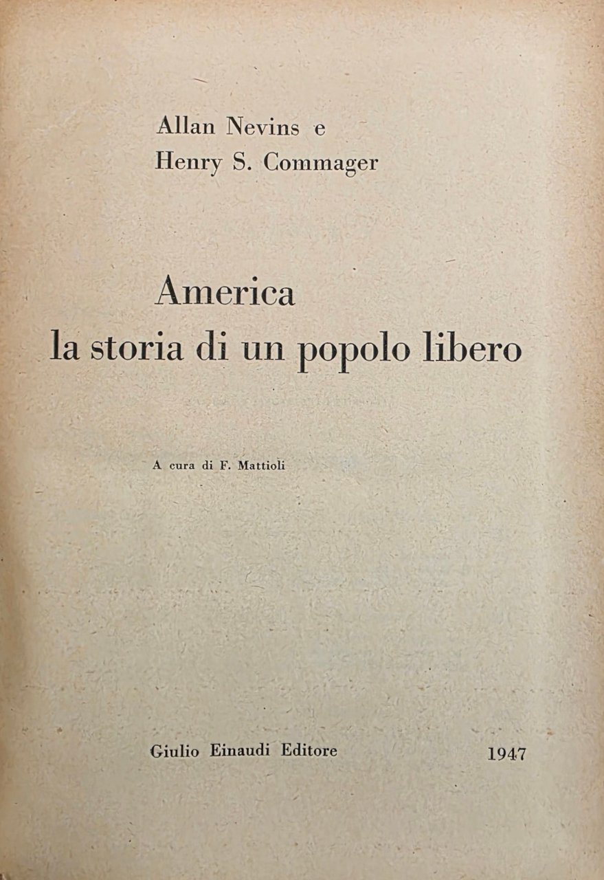 AMERICA. LA STORIA DI UN POPOLO LIBERO | Immagine principale