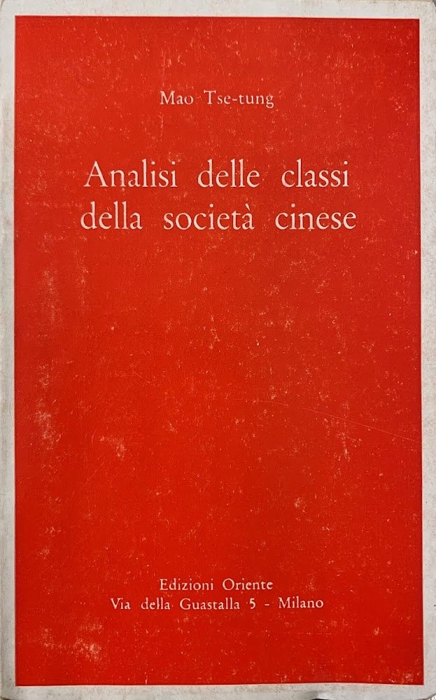ANALISI DELLE CLASSI DELLA SOCIETA' CINESE