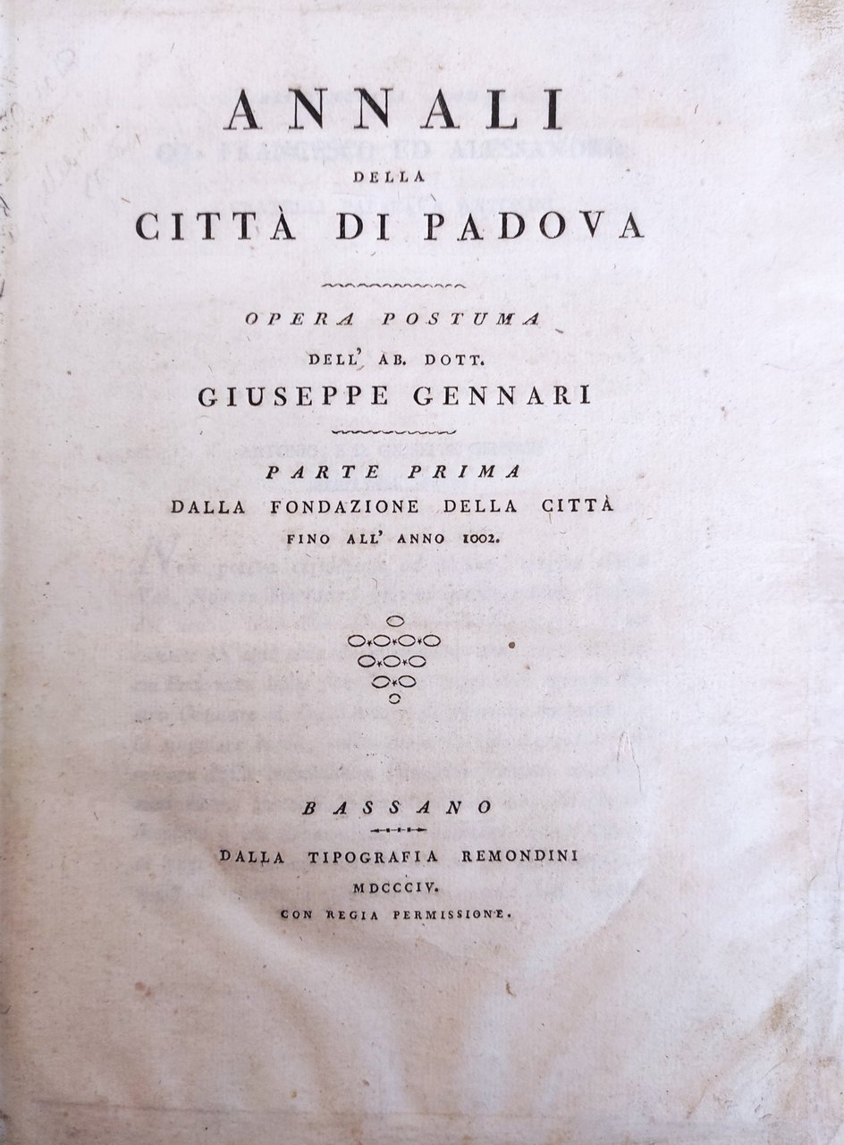 ANNALI DELLA CITTÀ DI PADOVA