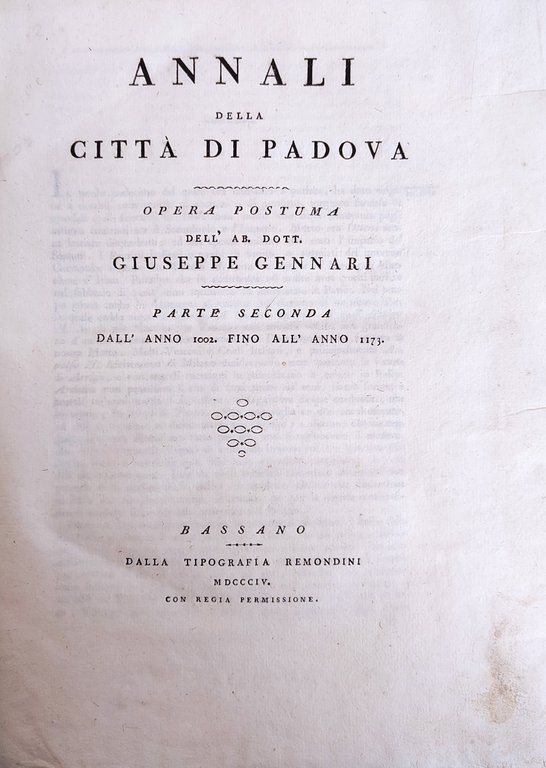 ANNALI DELLA CITTÀ DI PADOVA