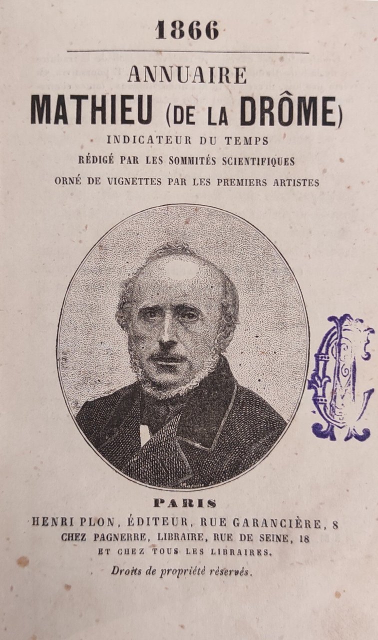 ANNUAIRE MATHIEU (DE LA DROME) INDICATEURS DU TEMPS REDIGÈ PAR … | Immagine principale