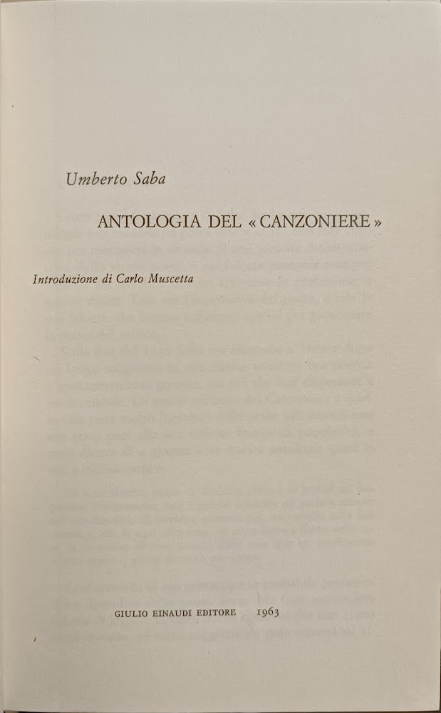ANTOLOGIA DEL "CANZONIERE"