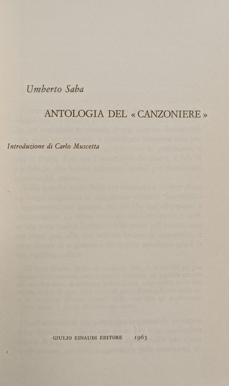 ANTOLOGIA DEL "CANZONIERE"