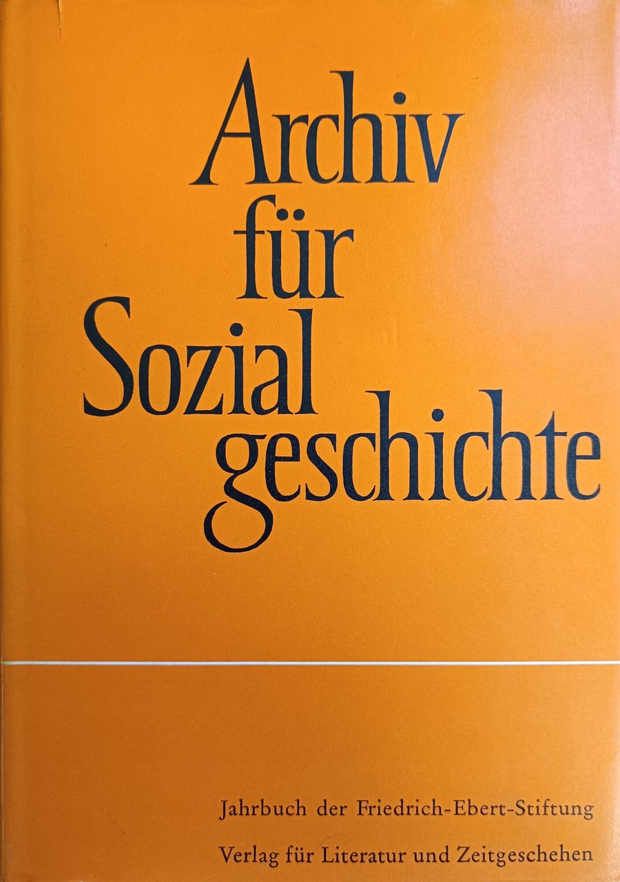 ARCHIV FUR SOZIALGESCHICHTE
