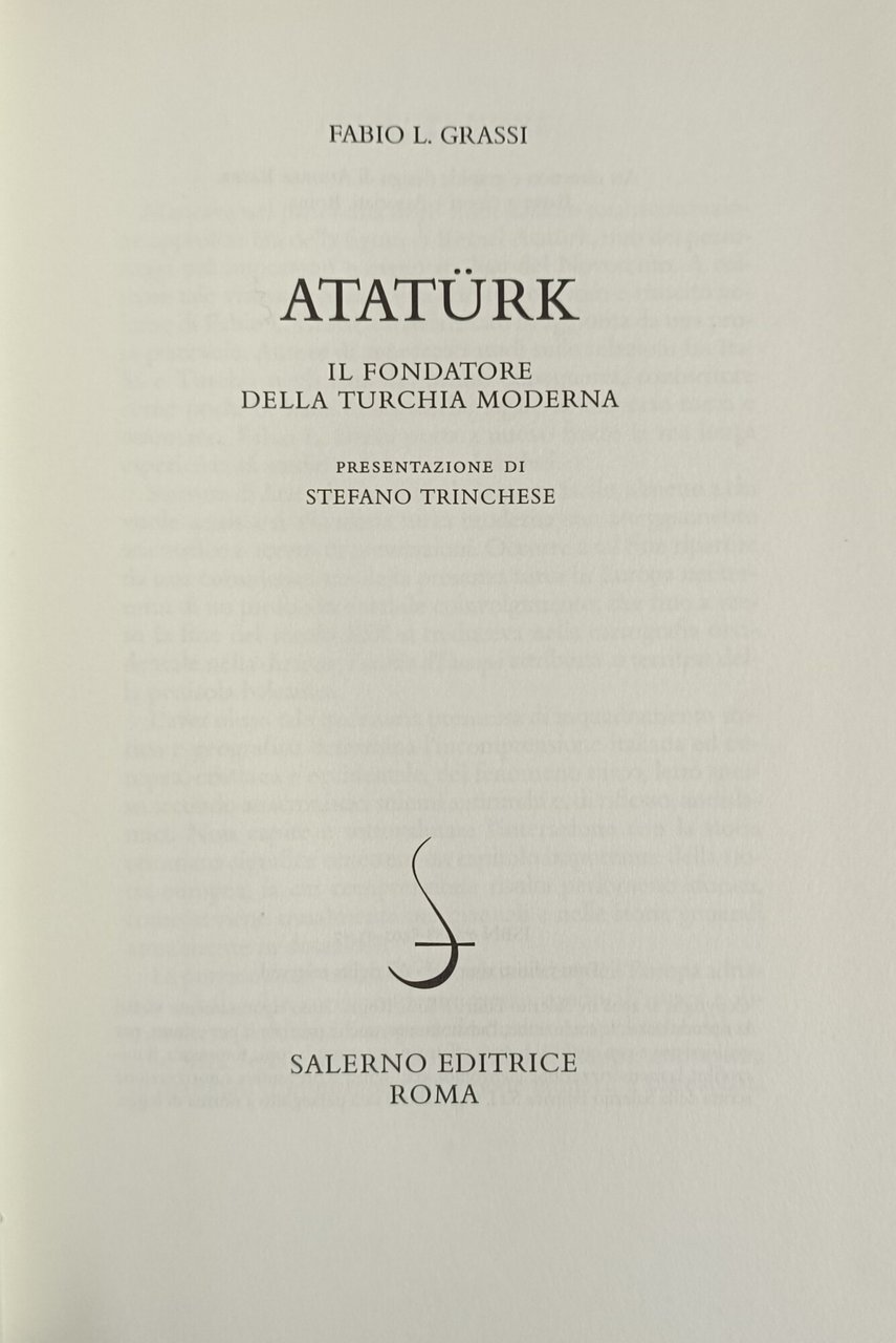 ATATURK. IL FONDATORE DELLA TURCHIA MODERNA