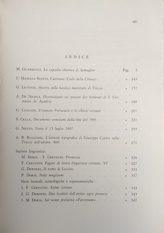 ATTI E MEMORIE DELLA SOCIETÀ ISTRIANA DI ARCHEOLOGIA E STORIA …