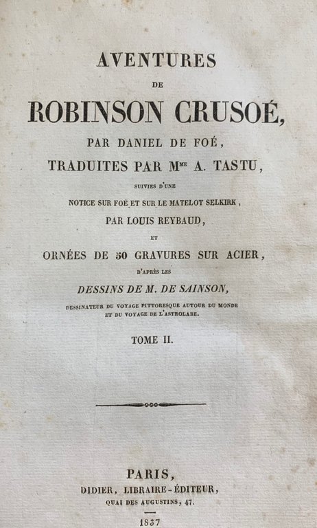 AVENTURES DE ROBINSON CRUSOE