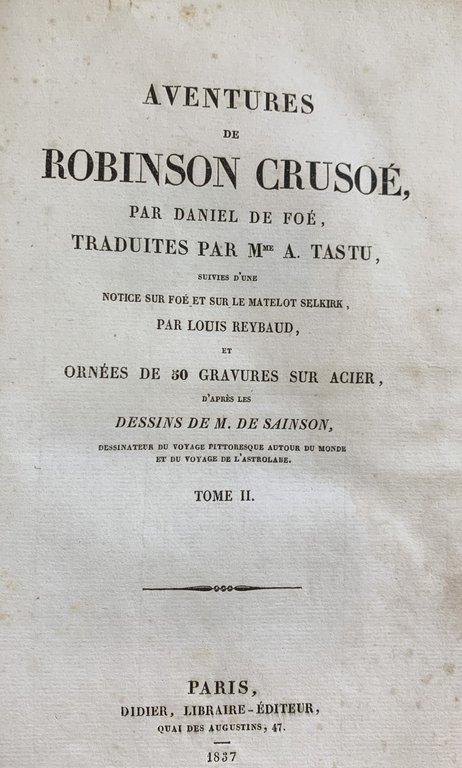 AVENTURES DE ROBINSON CRUSOE