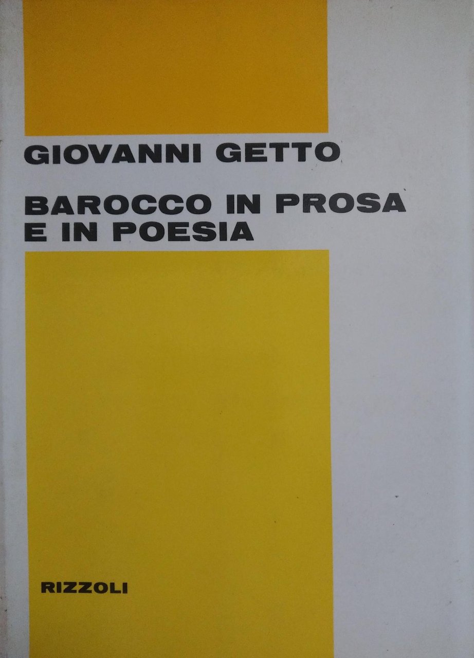 BAROCCO IN PROSA E IN POESIA