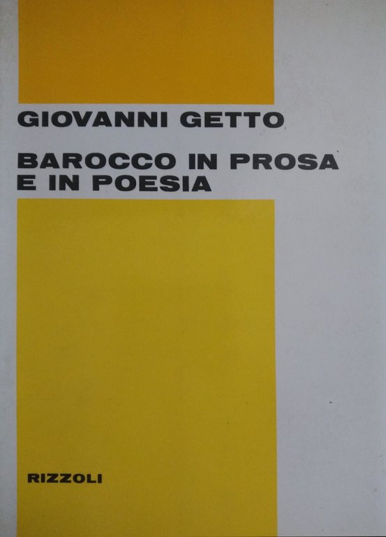 BAROCCO IN PROSA E IN POESIA