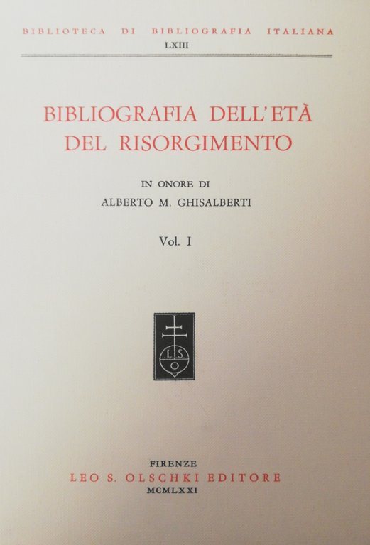 BIBLIOGRAFIA DELL'ETA' DEL RISORGIMENTO
