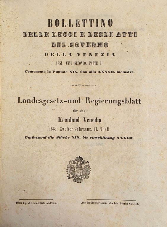 BOLLETTINO DELLE LEGGI E DEGLI ATTI DEL GOVERNO DELLA VENEZIA | Immagine Gallery 2