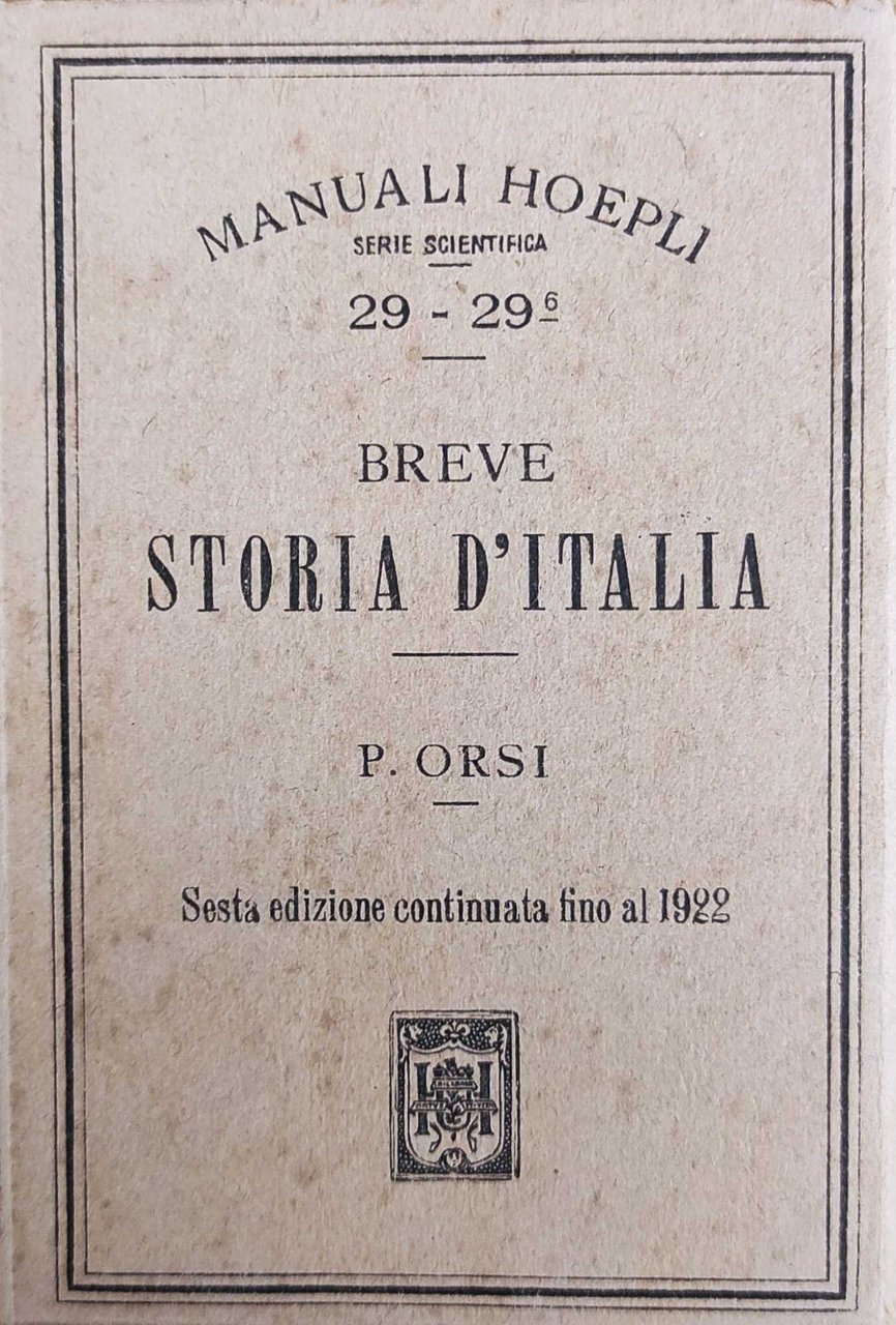 BREVE STORIA D' ITALIA
