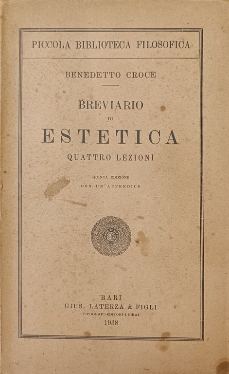 BREVIARIO DI ESTETICA. QUATTRO LEZIONI