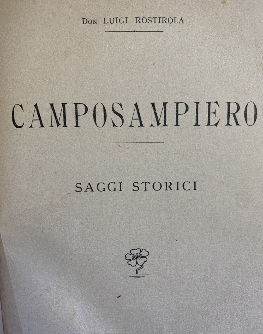 CAMPOSAMPIERO. SAGGI STORICI