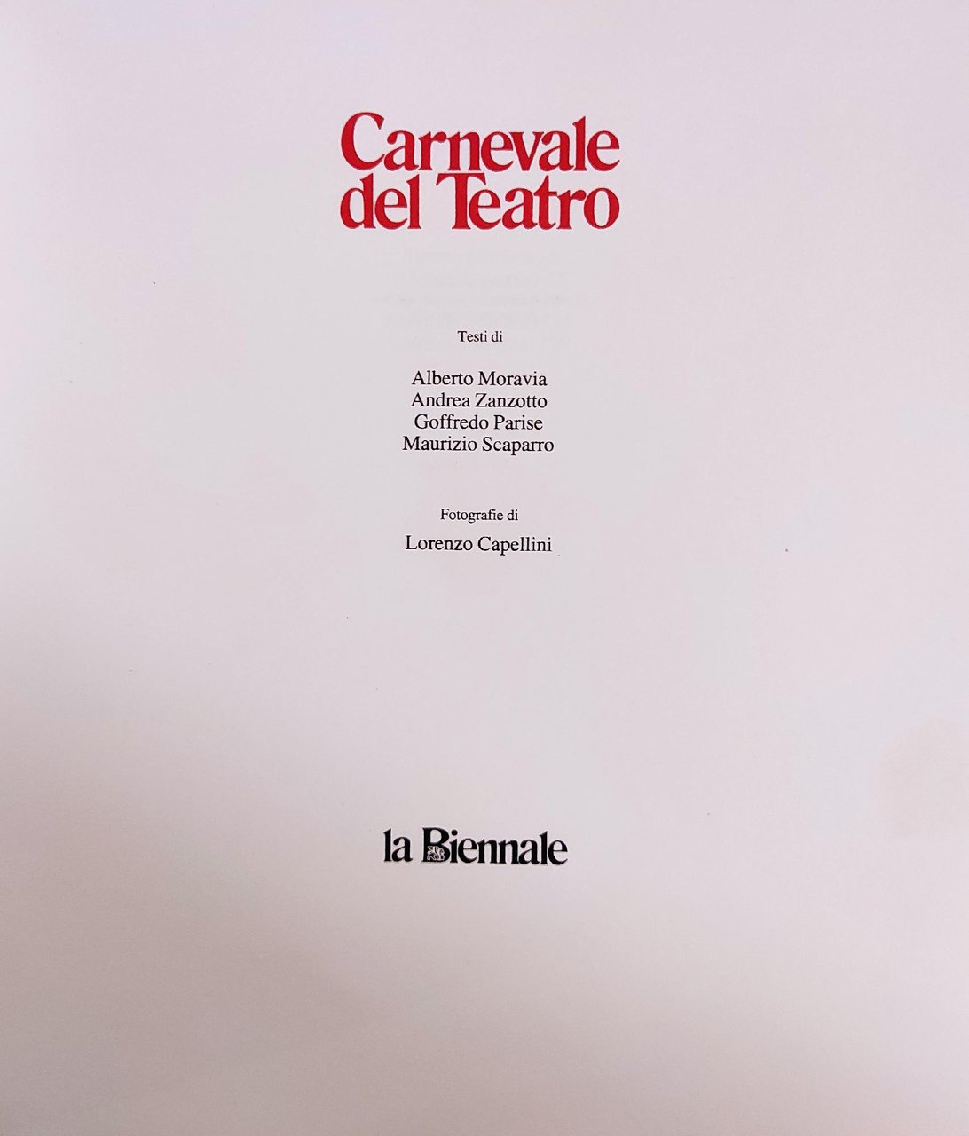 CARNEVALE DEL TEATRO