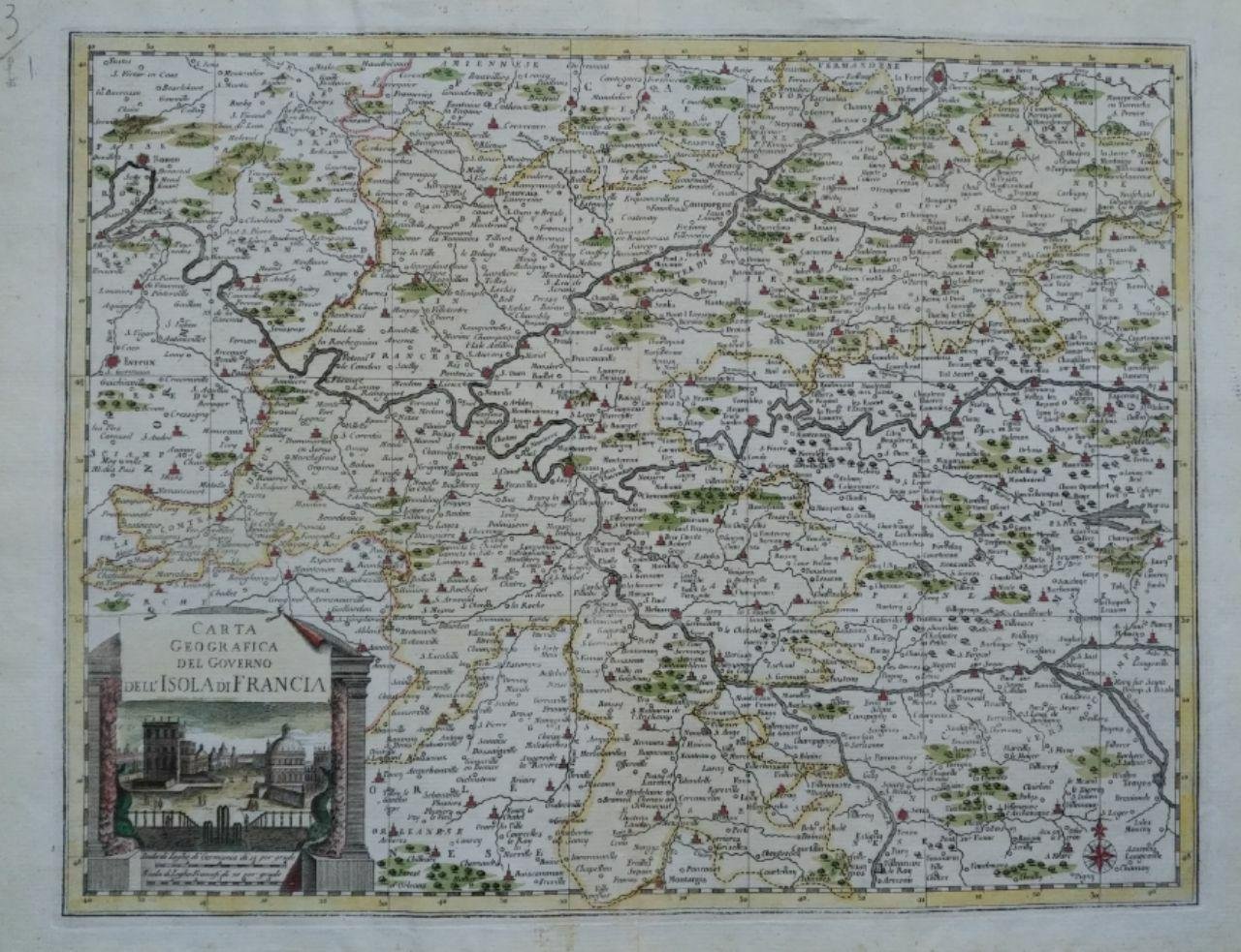 CARTA GEOGRAFICA DELL'ISOLA DI FRANCIA